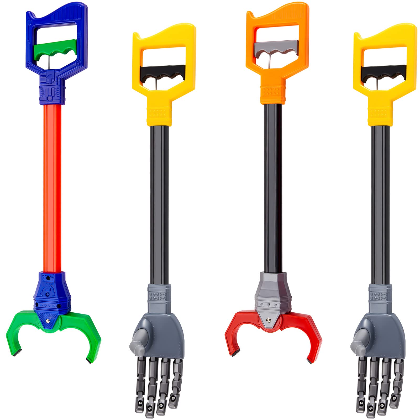 4 Pcs Interactive Toy Grabber, Robot Hand and Robot Claw Grab Pack Toy Robot Arm Toy for Boys Girls Fun Early Learning and Hand