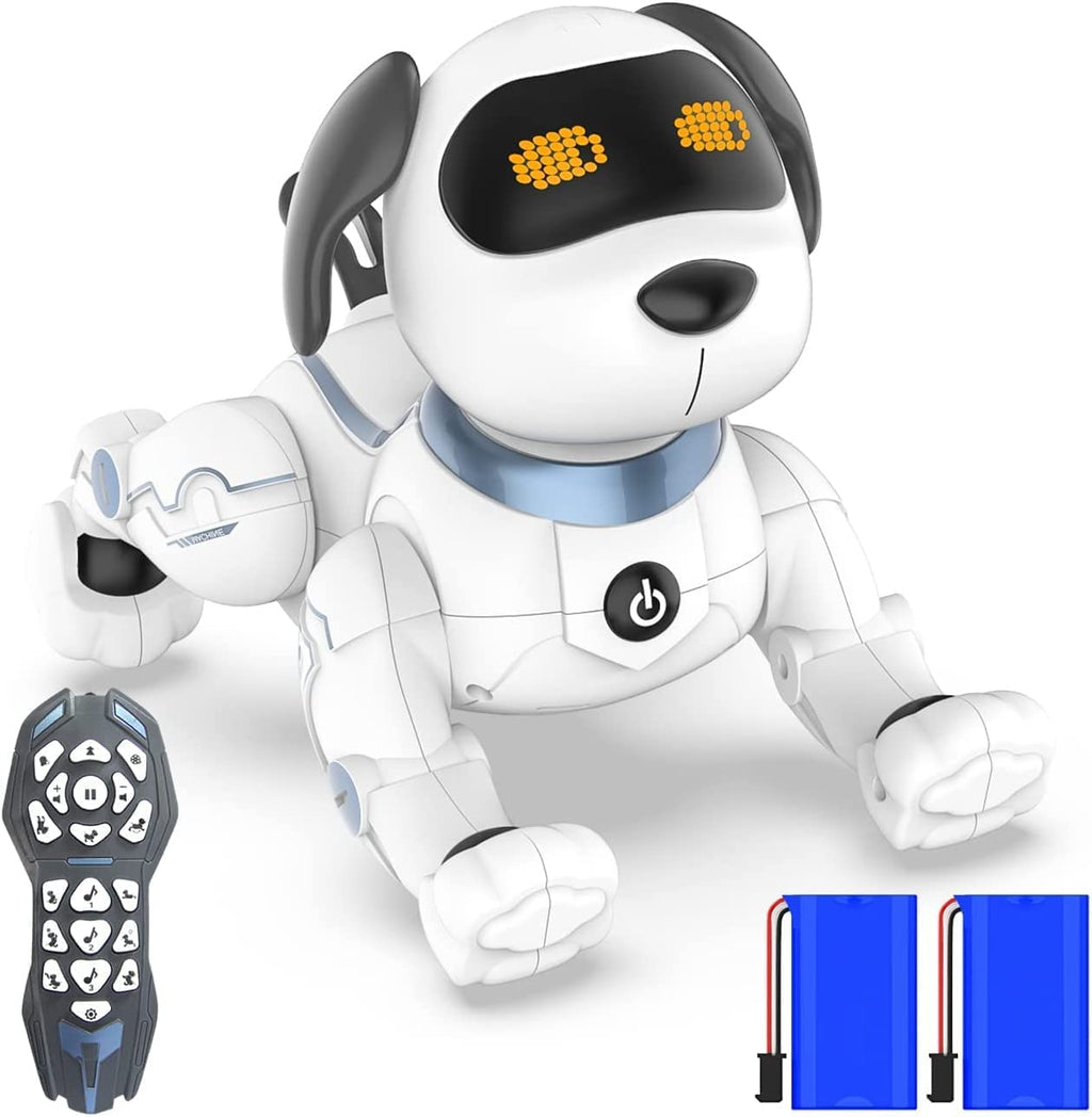 okk Robot Dog Toy - Remote Control Programmable Puppy, Interactive Voice Control, 5.7" Plastic, Model K16, Gift for Kids