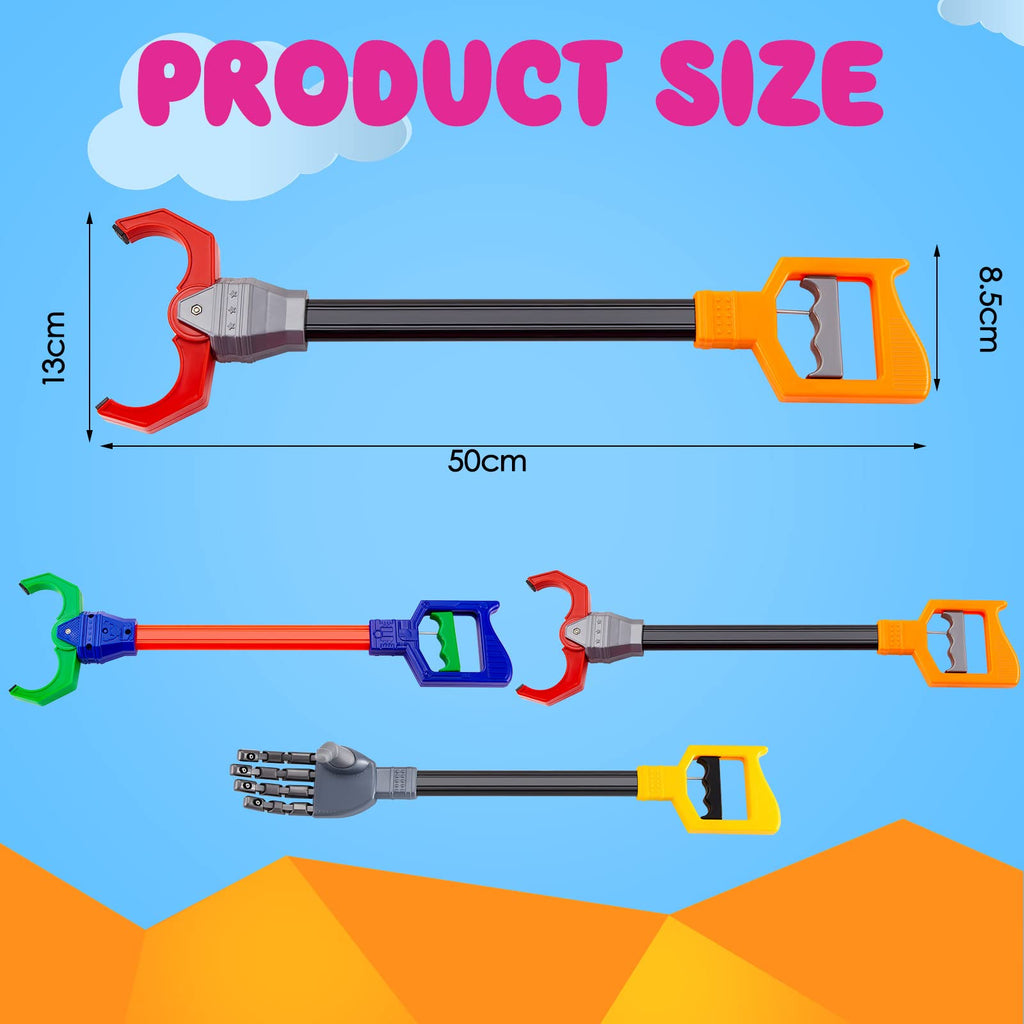 4 Pcs Interactive Toy Grabber, Robot Hand and Robot Claw Grab Pack Toy Robot Arm Toy for Boys Girls Fun Early Learning and Hand