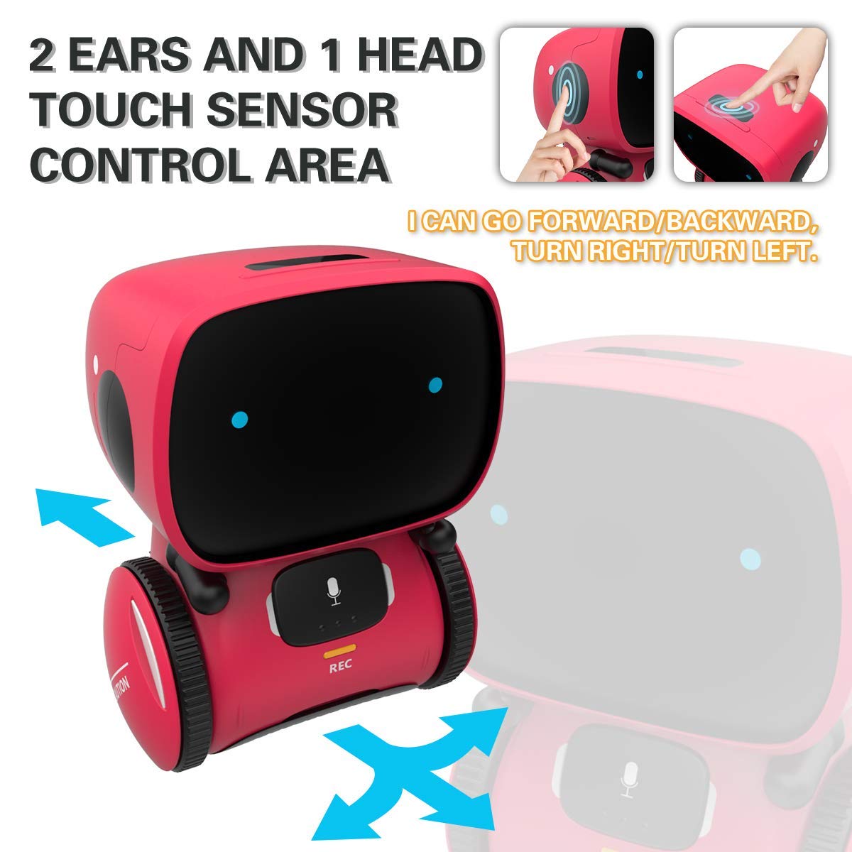 98K Kids Robot Toy, Smart Talking Robots, Gift for Boys and Girls Age 3+, Intelligent Partner and Teacher, with Voice Controlled