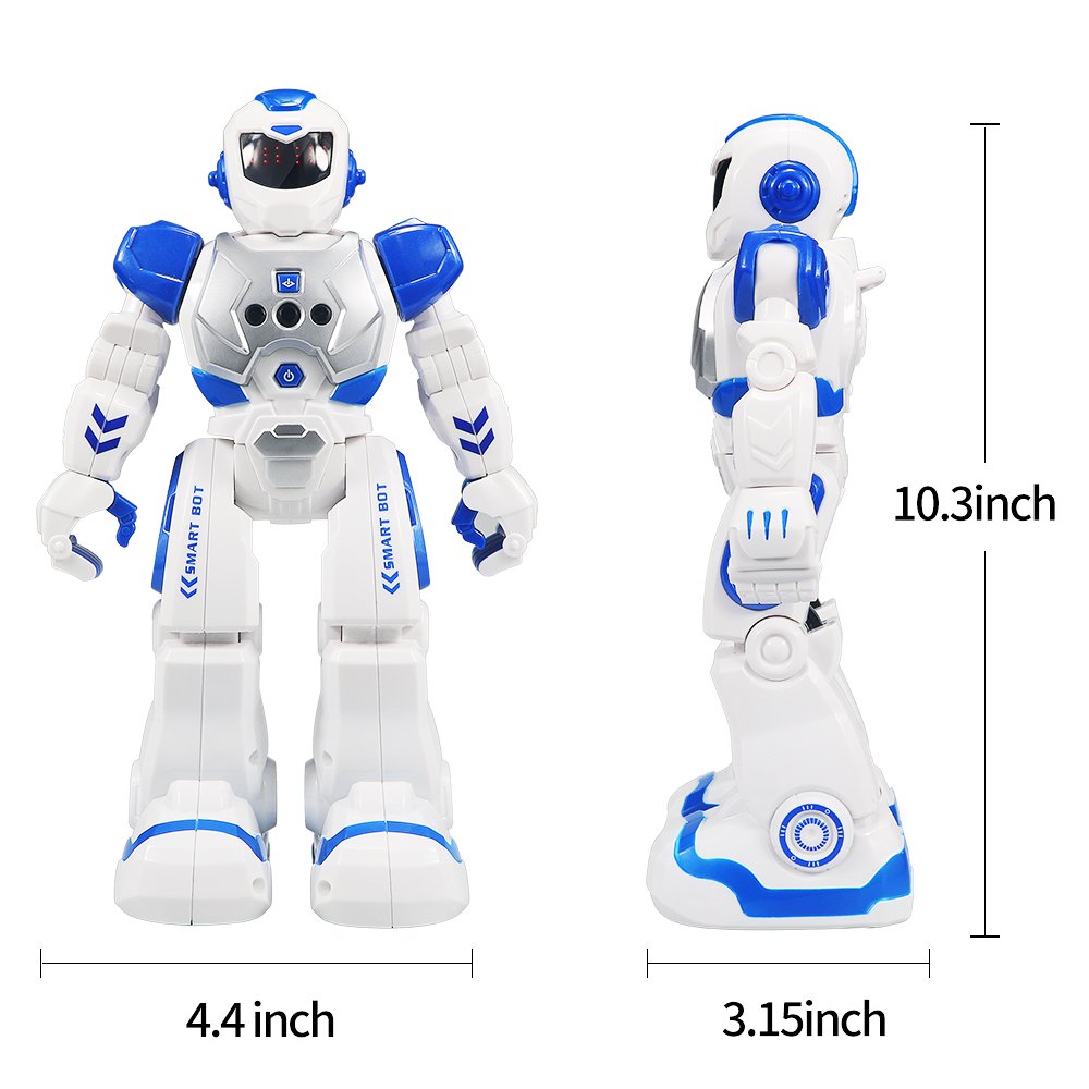 Sikaye RC Robot for Kids - Programmable Dancing & Singing Robot Kit, Large Size, Blue, Infrared Controller, Gesture Sensing