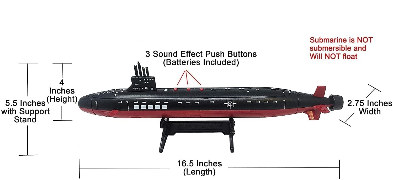 Toy Essentials Toy Aircraft Carrier Combo with Submarine, Battleship & 8 Mini Fighter Jets - Black, Plastic