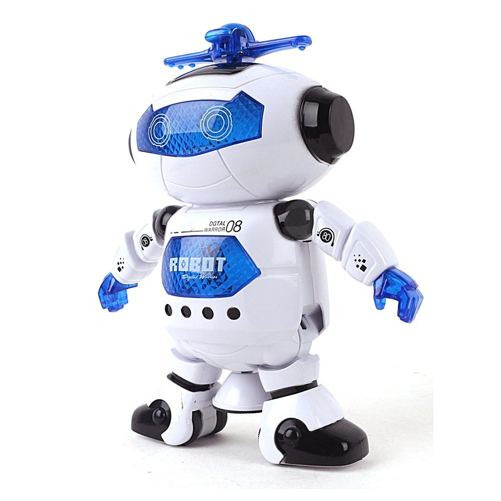 WenToyce Musical Dancing Robot Toy for Kids, 360° Spinning, Flashing Lights, Model MWDR-01, Fun Plastic Toy for Toddlers