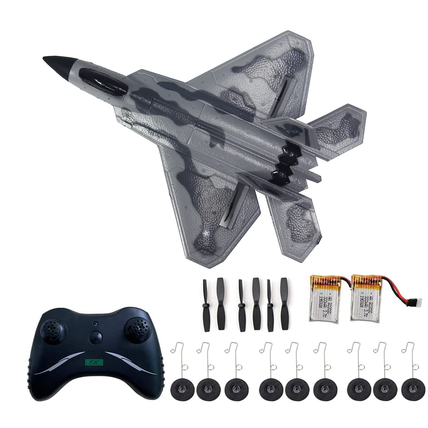 Otxkoo Rc Plane Remote Comtrol Airplane Rc 2Ch Plane, F-22 Remote Control Airplane Ready To Fly, 2.4Ghz Aircraft, Easy To Fly Rc