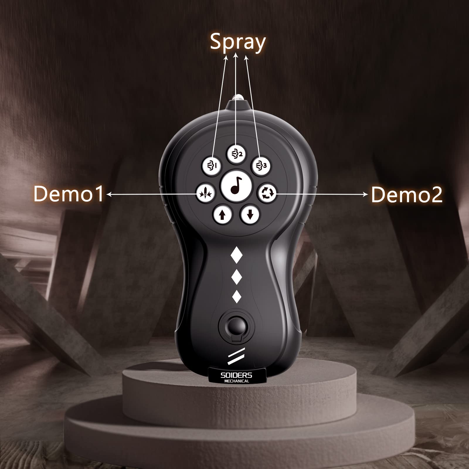 sumsync RC Spider Toy - Realistic Remote Control with Music & LED Light for Kids Age 3-12, Red