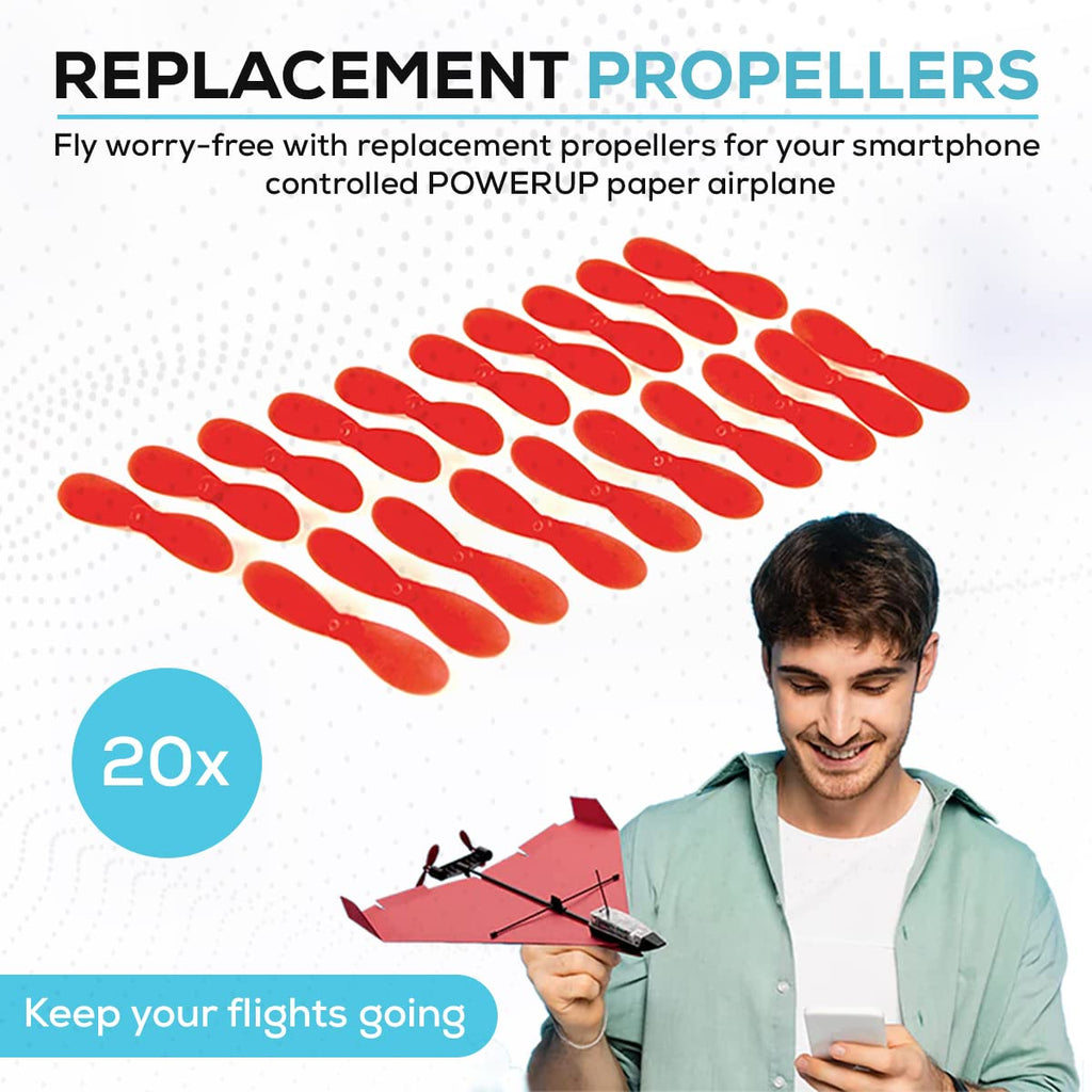 POWERUP Propeller Kit - Set of 20 Spare Nylon Propellers for POWERUP 4.0 10L/10R - Multicolor