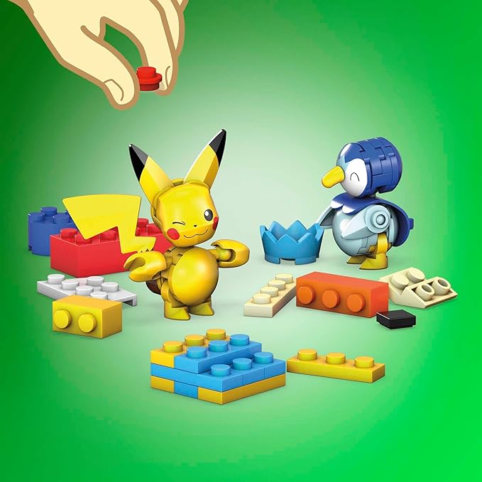 MEGA Pokémon Building Toys Set, Holiday Calendar with 202 Pieces, 2 Poseable Characters and Accessories, for Kids