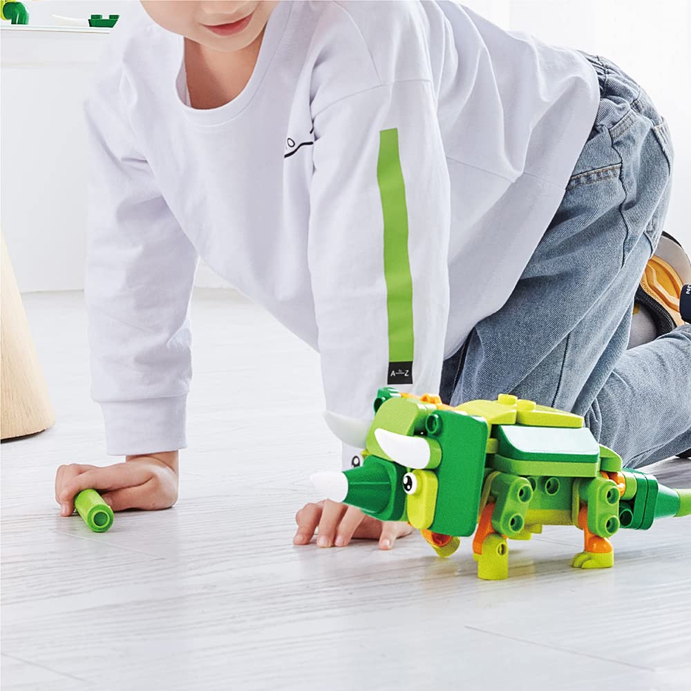 PAI TECHNOLOGY BOTZEES GO! Dinosaur Robots, STEM Toys for Kids 3+, RC Magic Stick, Dino Set, Model 858050008138