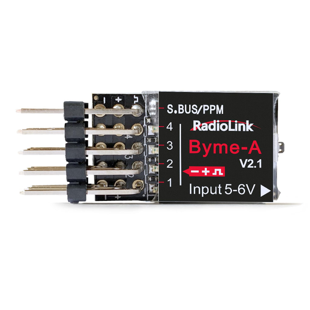 Radiolink Byme-A V2.1 RC Flight Controller - 6 Flight Modes, 4 Channels, Gyro Stabilizer for Stunt & Fixed-Wing Aircraft, Black