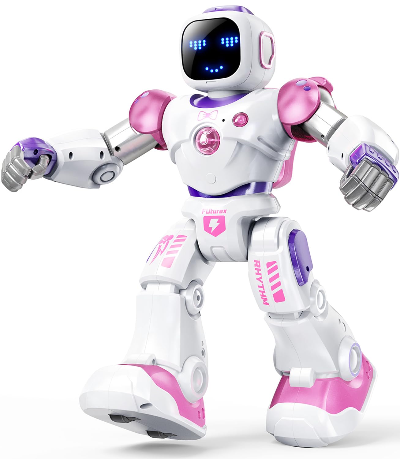 Ruko 1088 Smart Robot Toy for Kids, Large Interactive RC Robot, Voice & App Control, Extra Large, Pink