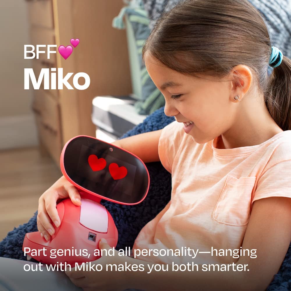 Miko My Companion Miko 3 AI-Powered Smart Robot for Kids, Interactive Coding Apps, Red, Educational Gift for Ages 5-12