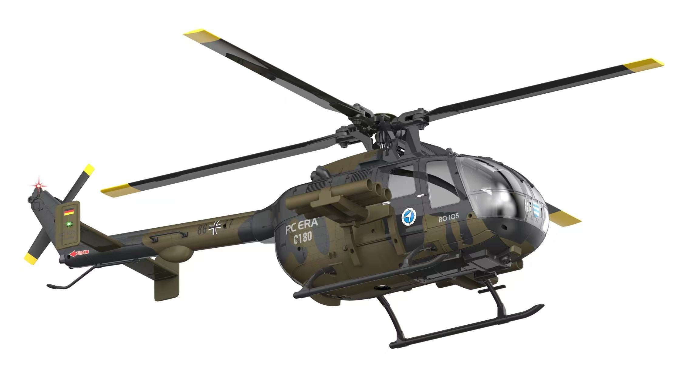 RC ERA C180 1:25 Scale BO105 6-Channel Brushless RC Helicopter (3D Stunt Edition)