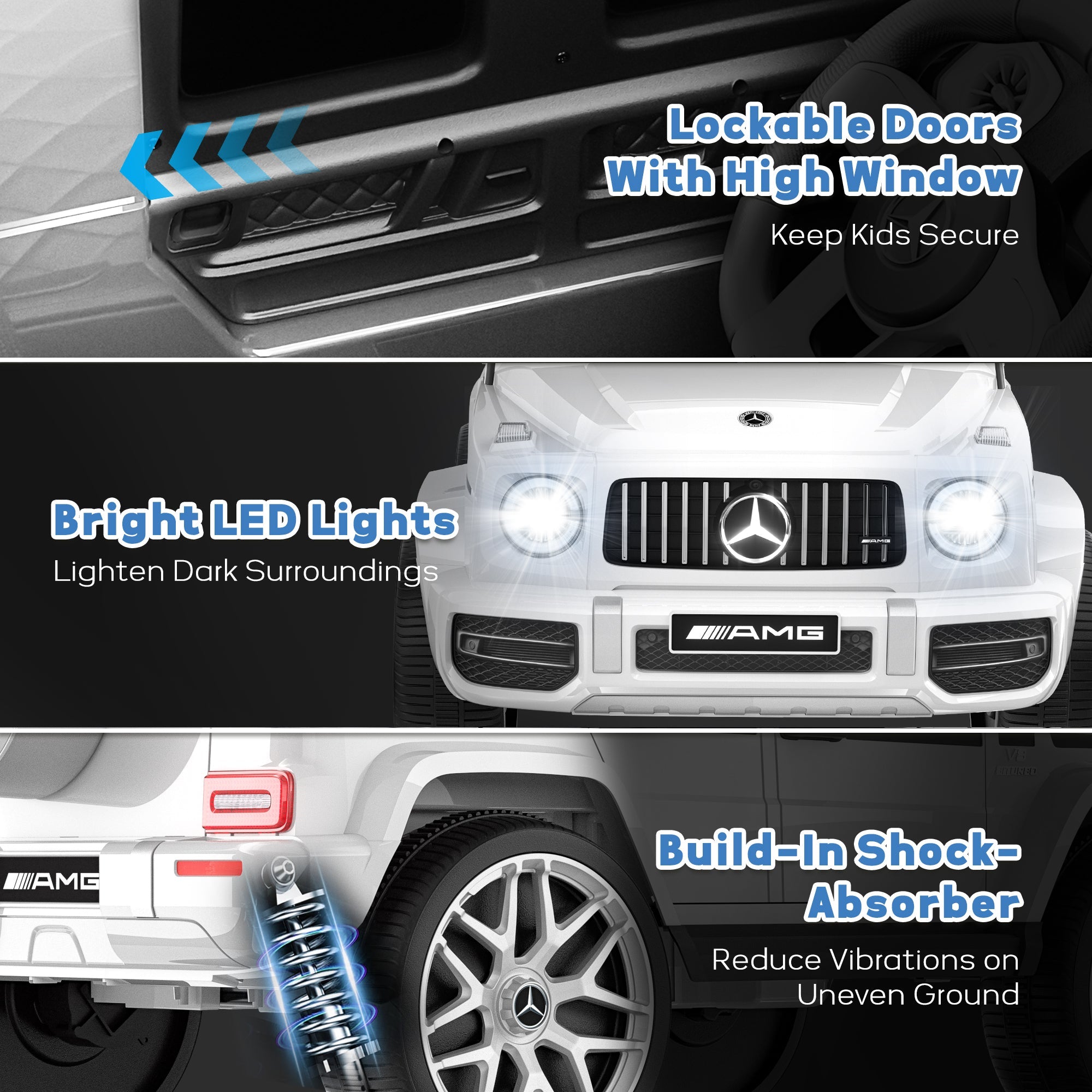 12V Licensed Mercedes-Benz G63 High-Window Ride-On