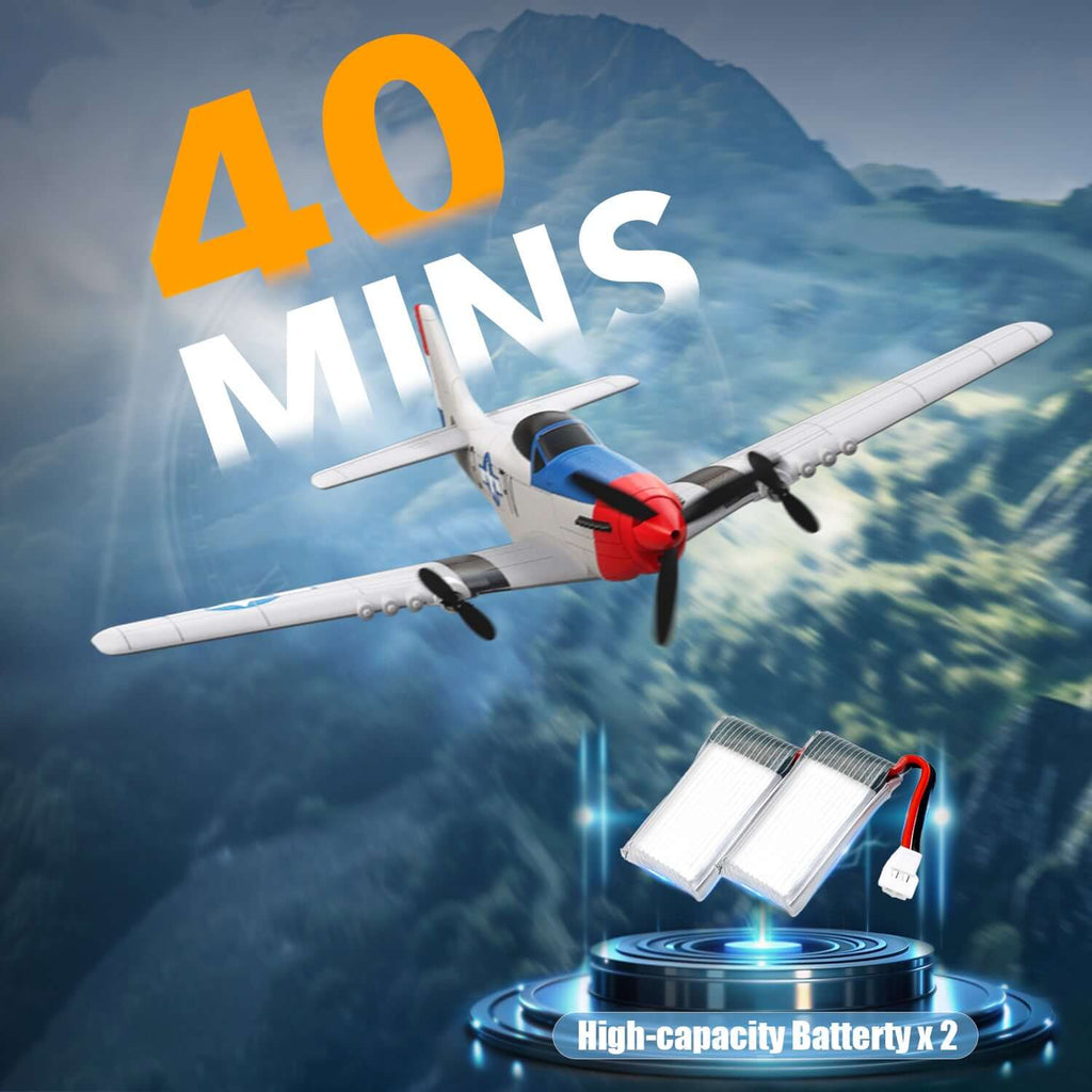 Volantex RC P51D 3CH RTF Airplane with Gyro – Beginner-Friendly RC Plane