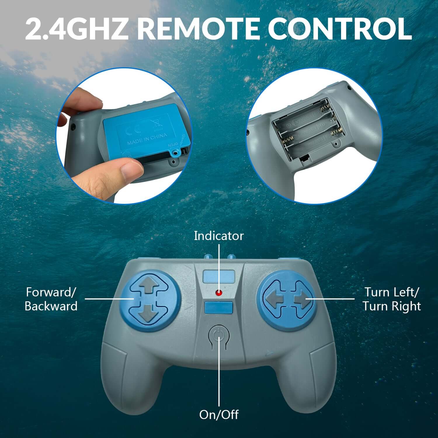 VOLANTEXRC RC Shark Toy 2.4GHz, Remote Control Boat for Kids, Pool & Lake Fun