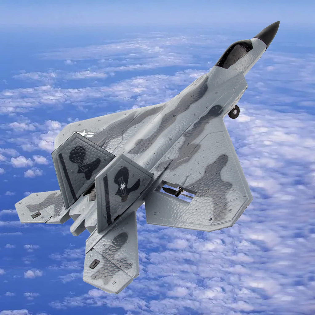 Otxkoo Rc Plane Remote Comtrol Airplane Rc 2Ch Plane, F-22 Remote Control Airplane Ready To Fly, 2.4Ghz Aircraft, Easy To Fly Rc