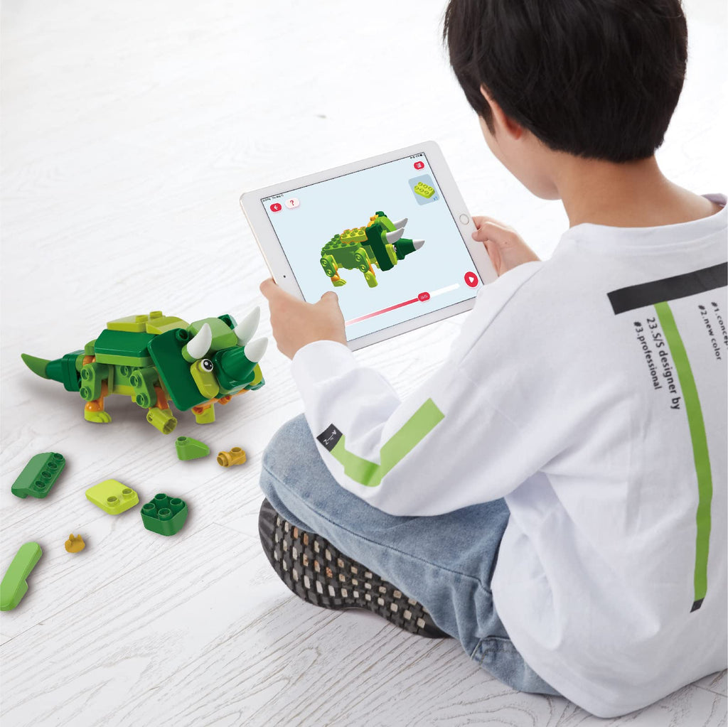 PAI TECHNOLOGY BOTZEES GO! Dinosaur Robots, STEM Toys for Kids 3+, RC Magic Stick, Dino Set, Model 858050008138