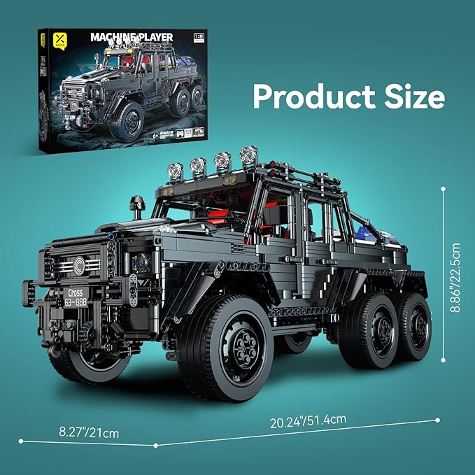 Chodia Technical Cars Building Set for Adults,1:8 Remote Control Wrangler RC Pickup Truck Vehicle Toys with Off Road/Urban Modes Moc Model Birthday for Boys,Men,Teens 14+(3224 PCS)