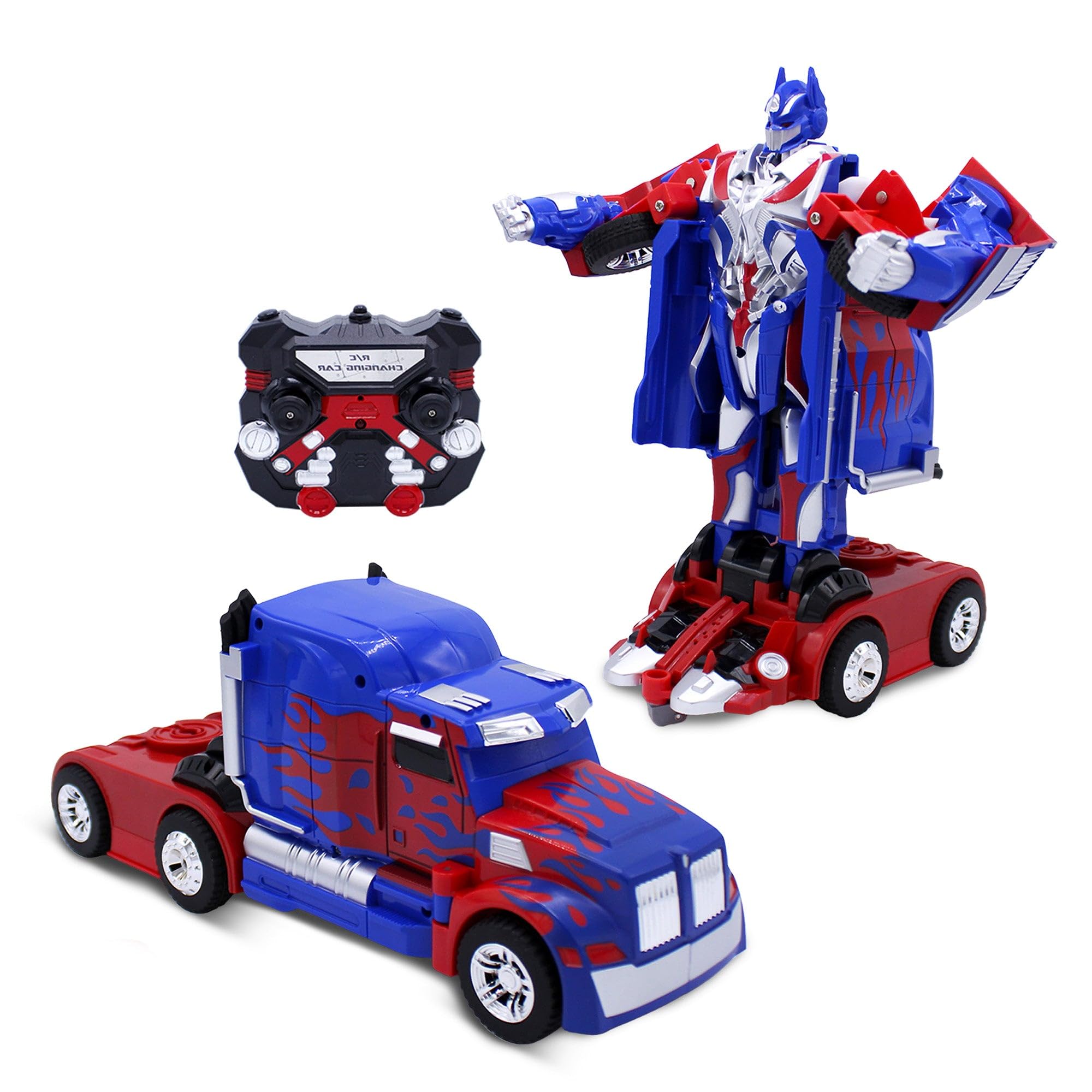 Family Smiles Kids Remote Control Car Toy Truck Transforming Robot RC Vehicle Toys Boys Age 8-12