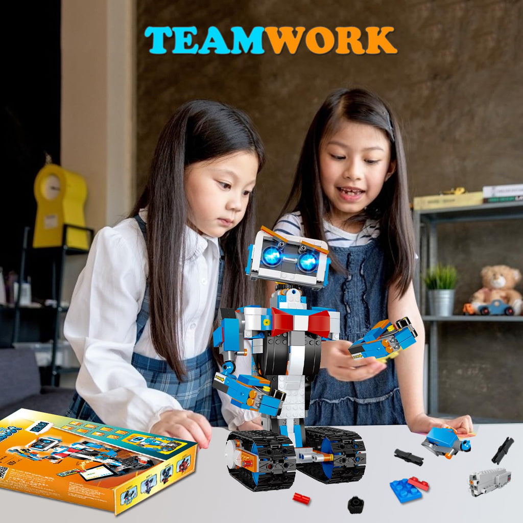 OKK Robot Building Toys - 635 Piece STEM Kit, Remote & APP Controlled, Engineering Learning, Coding DIY, for Kids Ages 8-12, Model 11050
