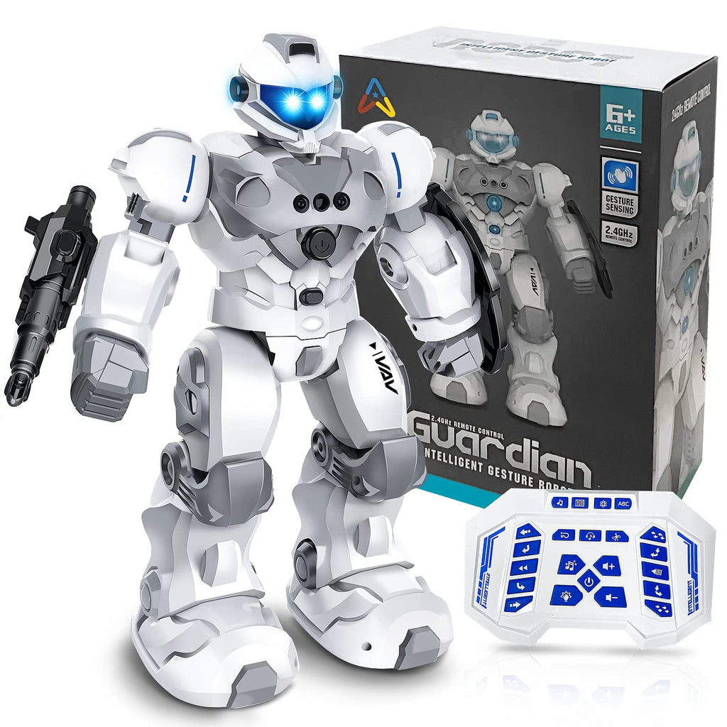 VAV Remote Control Robot Toy - Rechargeable, Programmable, Multicolor, Large, Model BG1528 for Kids 6-10 Years Old
