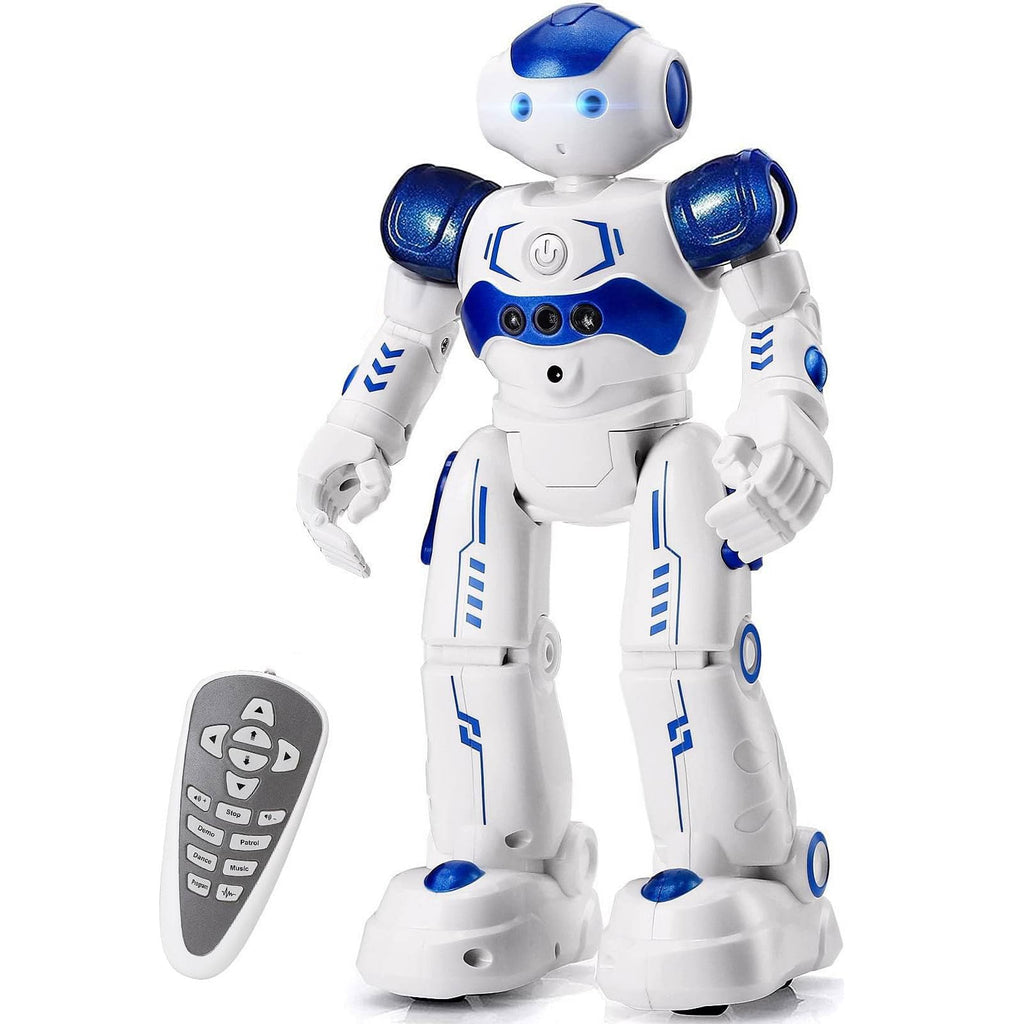 KingsDragon RC Robot Toys for Kids, Gesture Control, 16x8x26.5cm, Blue, Model 917, Smart Programmable Remote Control Robot