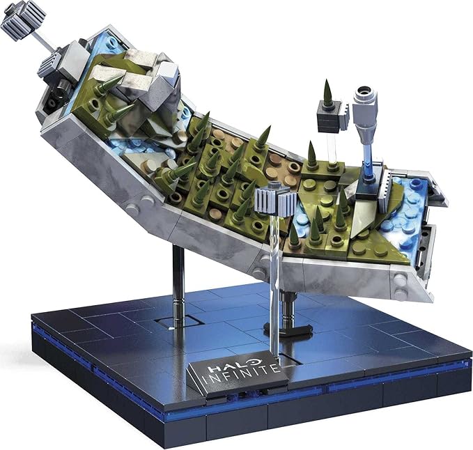 MEGA Halo Infinite Toy Building Set, Forerunner Ring Installation with 301 Pieces and Accessories, 5 Inches Tall, for Collectors