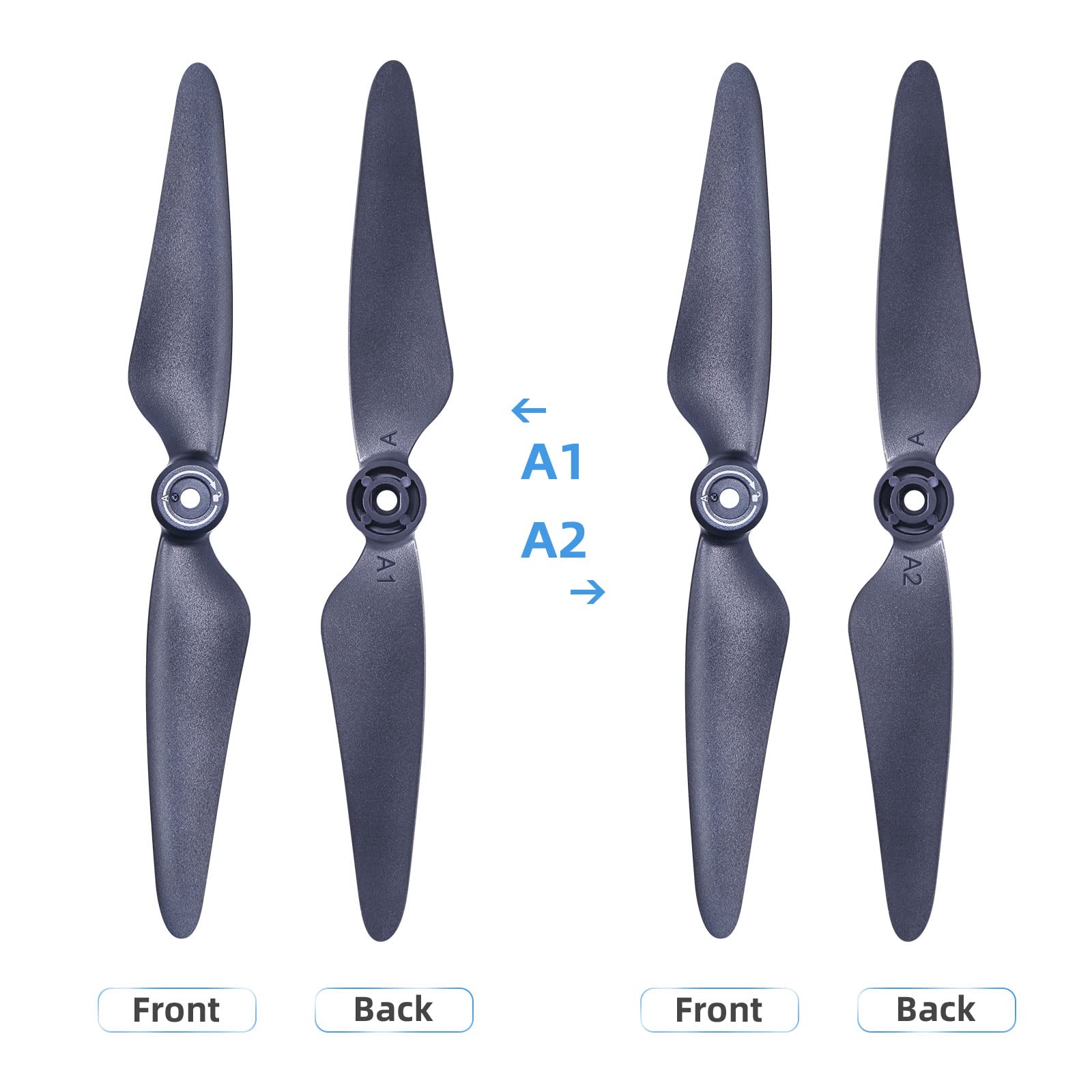 Bwine F7 Drone Blades - 4 Pcs Original Black Propellers for RC Quadcopter