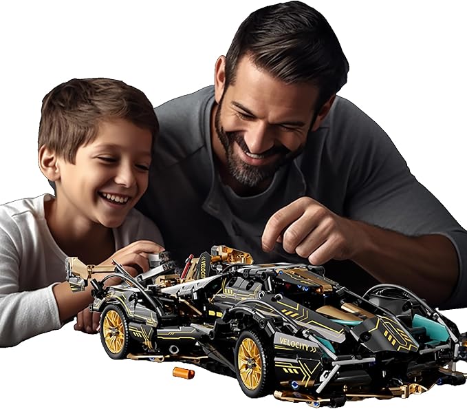 Chodia Sport Racing Car Building Block Sets for Adults, Remote Control 1:14 Race Supercar Toys Kits with LED RC Collectible MOC Model Birthday for Boys Teens Men Age 8-12 12-16,14+