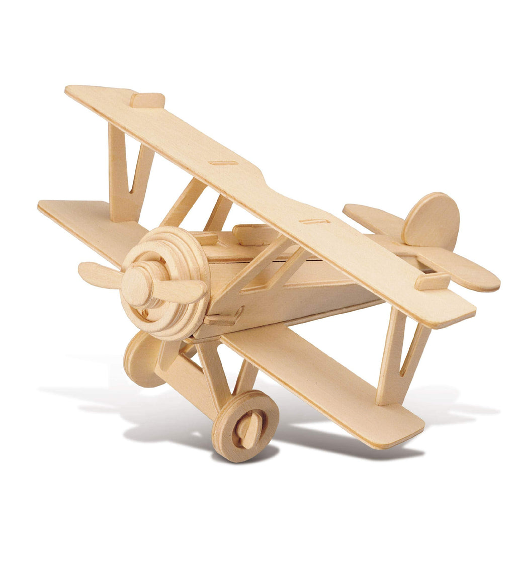 Puzzled 3D Puzzle Nieuport 17 Air - Wood Craft Construction Model Kit Aircraft  Fun Educational DIY Wooden Toy Assemble Model Unfinished Craft Hobby to Build & Paint for Decoration - 30pc Pack