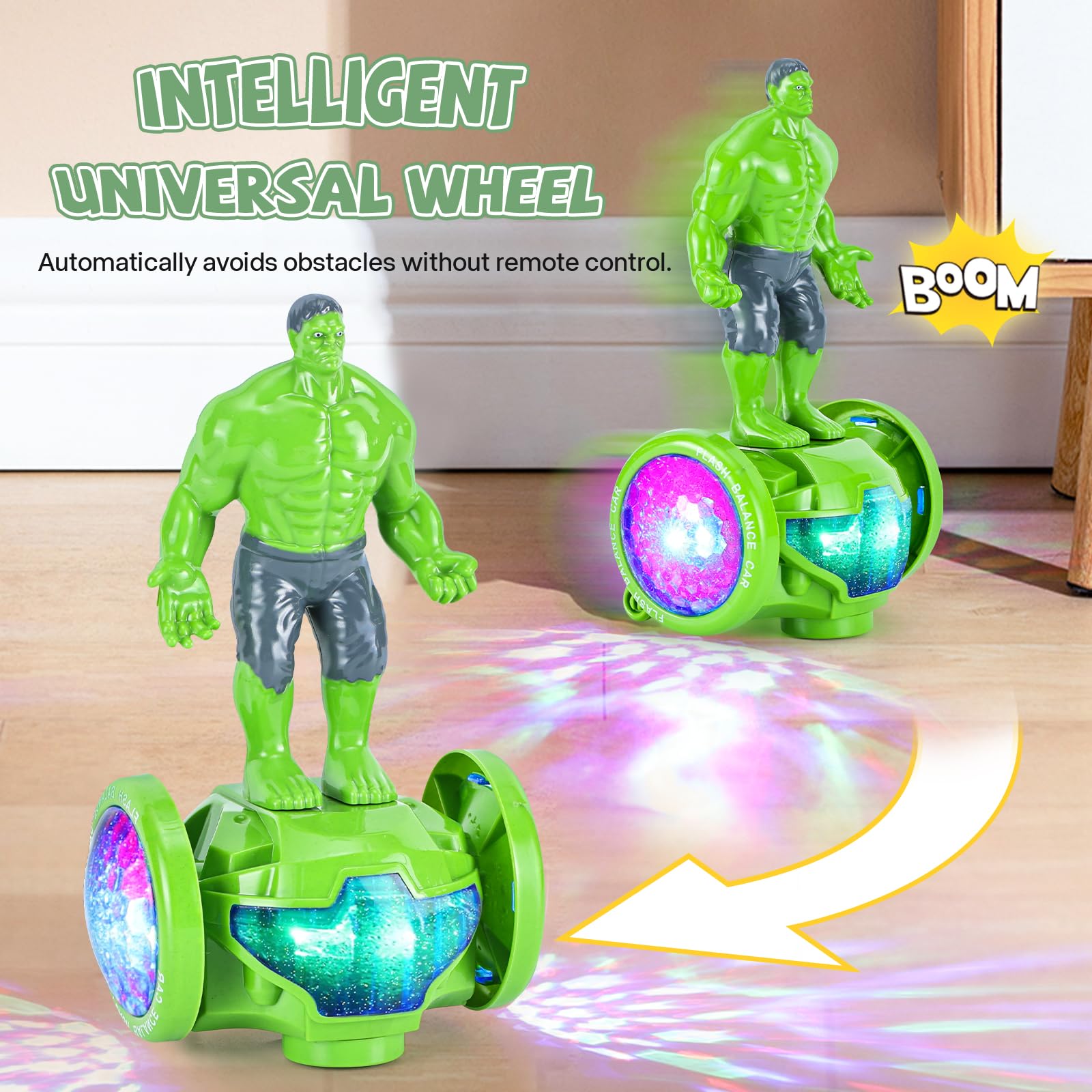 BMESSE Robot Toys for Boys Girls 4-6 Years Old,Kids Toys Car with Music and Lights,Interactive Electric Toy Bump and Go Cars for