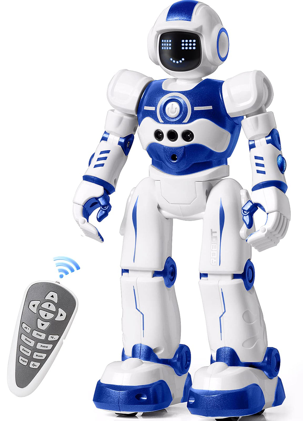 EduCuties Programmable Robot Toy for Kids, Smart Dancing & Walking, 10.6 inch, Blue, Model EC22-5R, Ideal for Ages 4-10, Birthday Gift