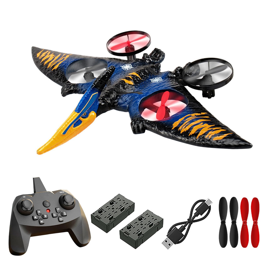 jaming Pterodactyl Drone RC Airplane for Kids, 12.2" Foam Toy, Blue, Model 0713, Easy to Fly Remote Controlled Aircraft