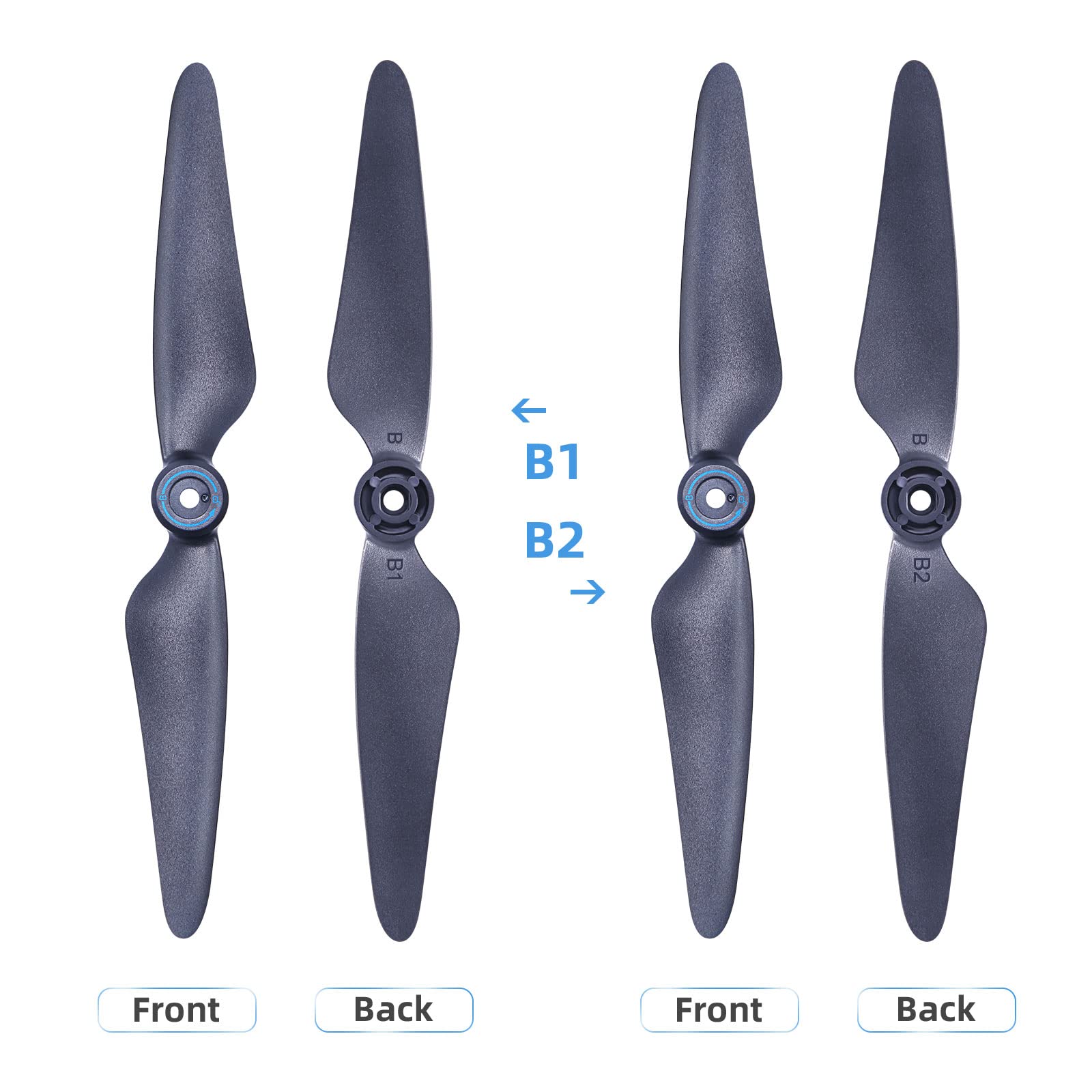Bwine F7 Drone Blades - 4 Pcs Original Black Propellers for RC Quadcopter