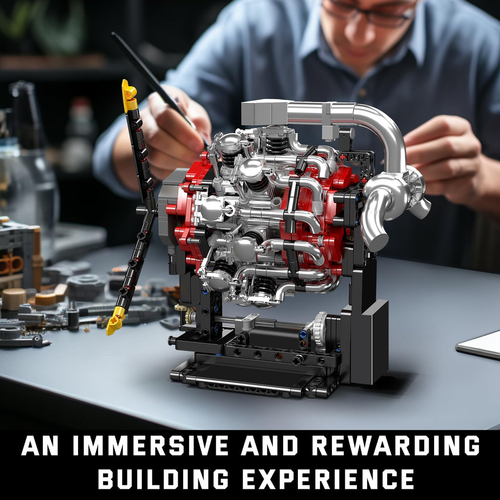 Mould King 10211 Radial Aircraft Engine Building Sets  Intelligent Chip Drive Engine Model Kit That Runs  Build Your Own STEM Model Engine  Gift for Age 14+/mature-themed Collections Enthusiasts (1147+ PCS)