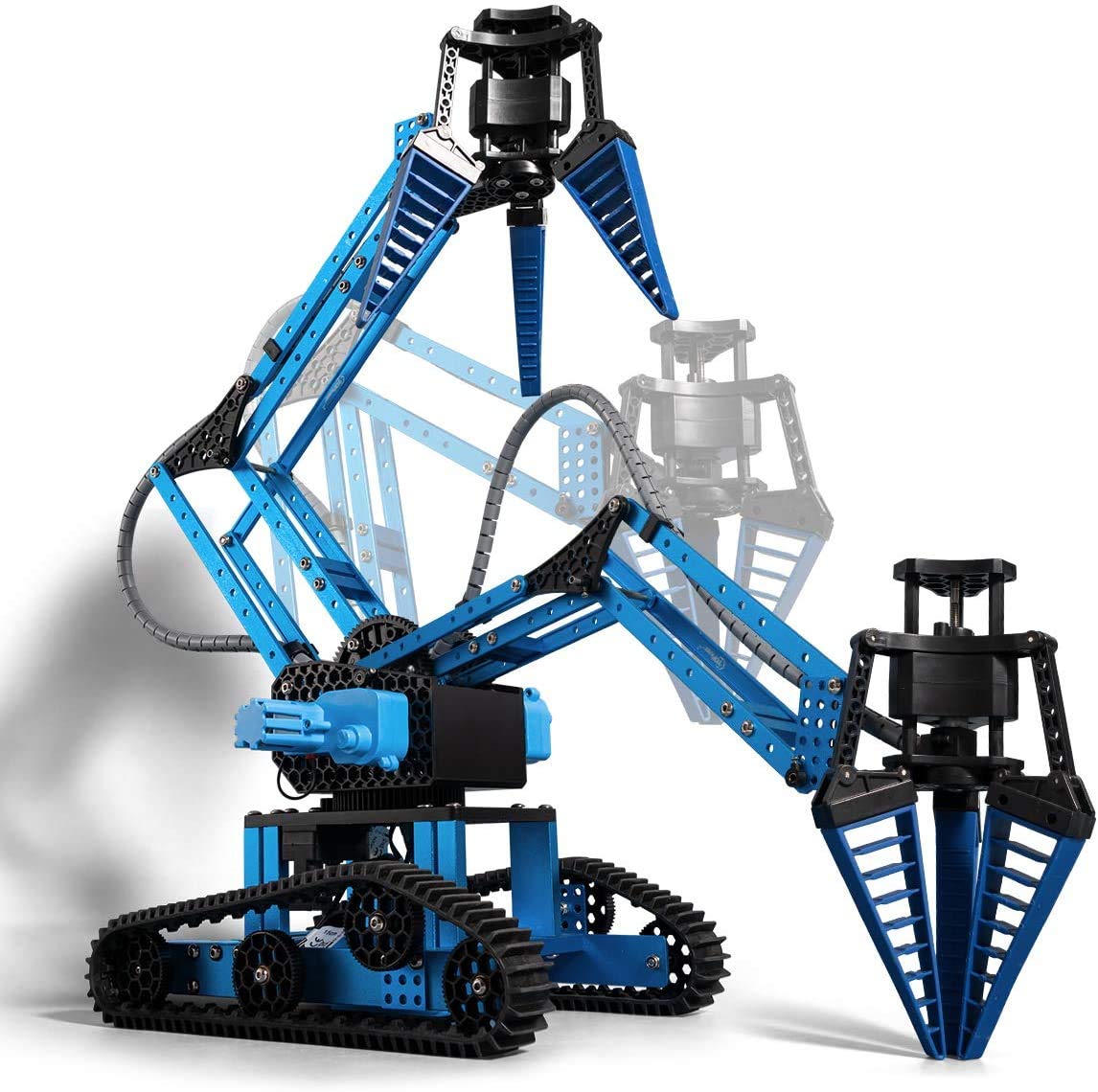 Top Race RC Robot Arm Kit - 15 Channels, Alloy Metal, Blue, Model TR-R1, DIY Educational Toy for Kids & Adults