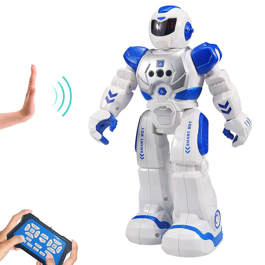 Sikaye RC Robot for Kids - Programmable Dancing & Singing Robot Kit, Large Size, Blue, Infrared Controller, Gesture Sensing