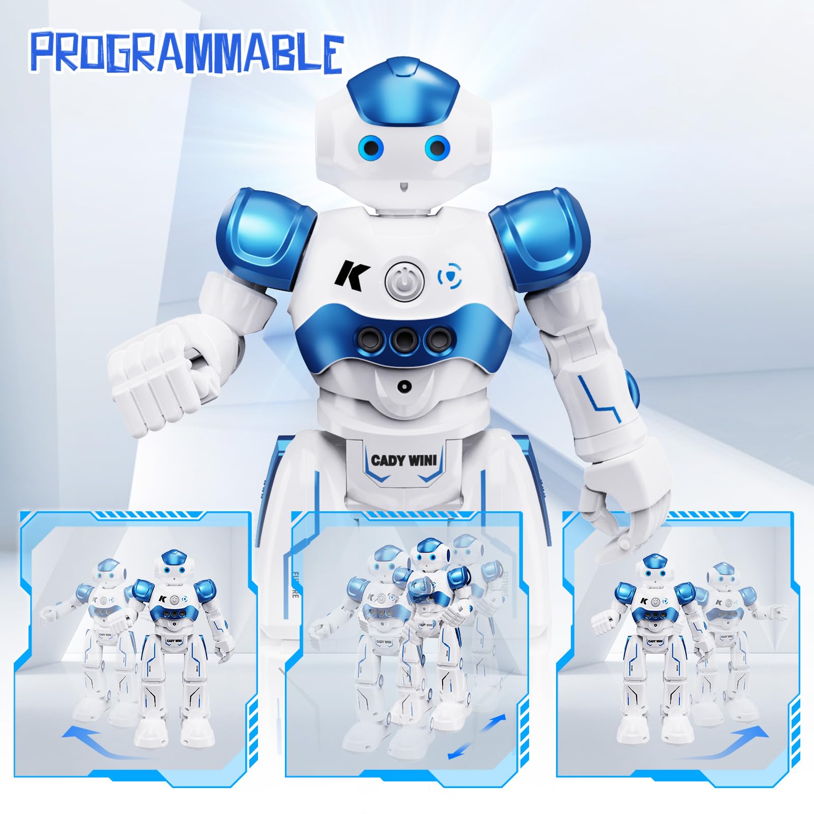 SGILE RC Robot Toys for Kids, Gesture Sensing Programmable Rechargeable Remote Control Robot for Age 3 4 5 6 7 8 12 Year Old Boy