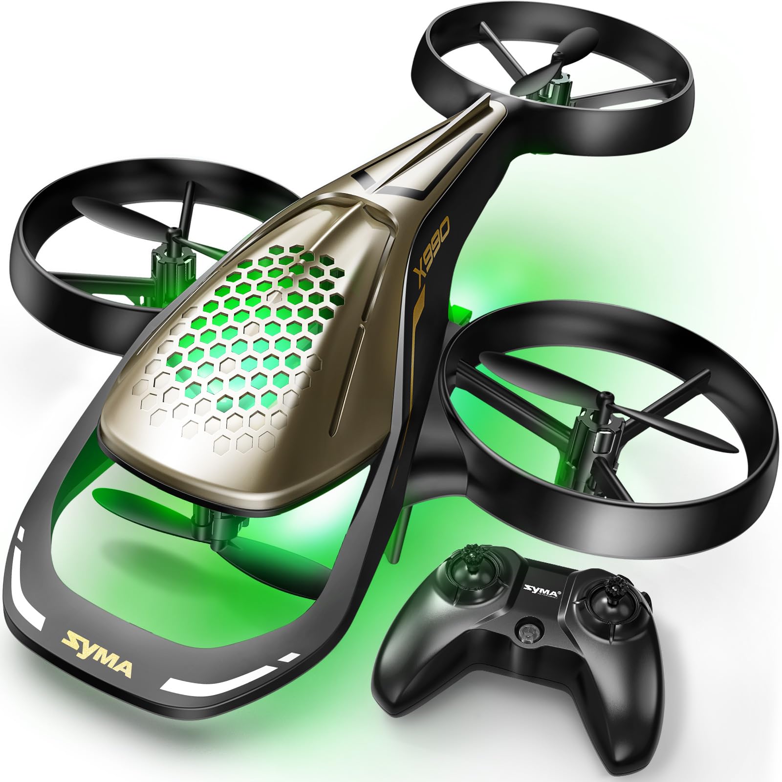 SYMA X990 RC Helicopter - Remote Control, Stunt Tricks, Altitude Hold, Gyro Stabilization, Medium Size, Black Plastic