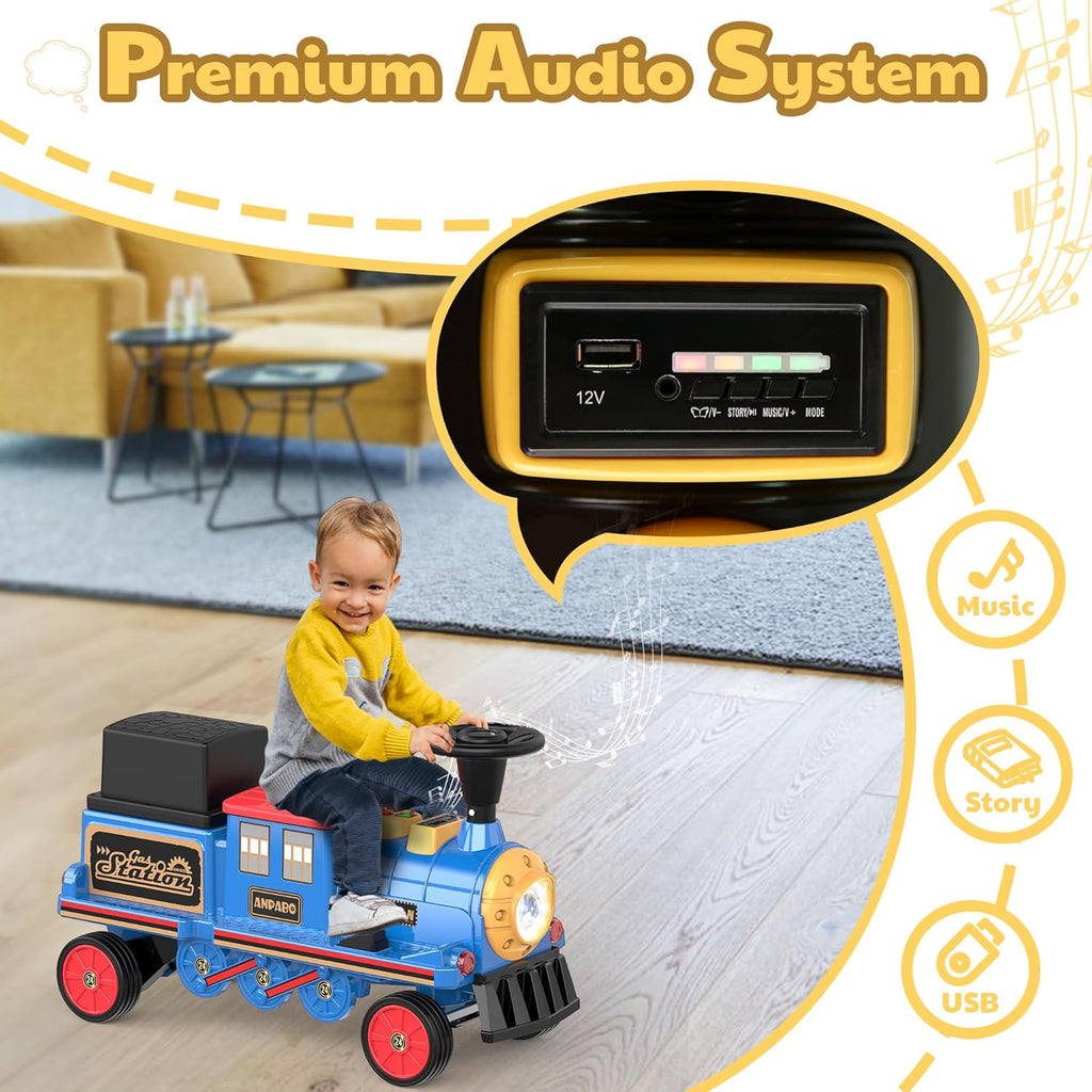 12V Trackless Ride-On Train Set