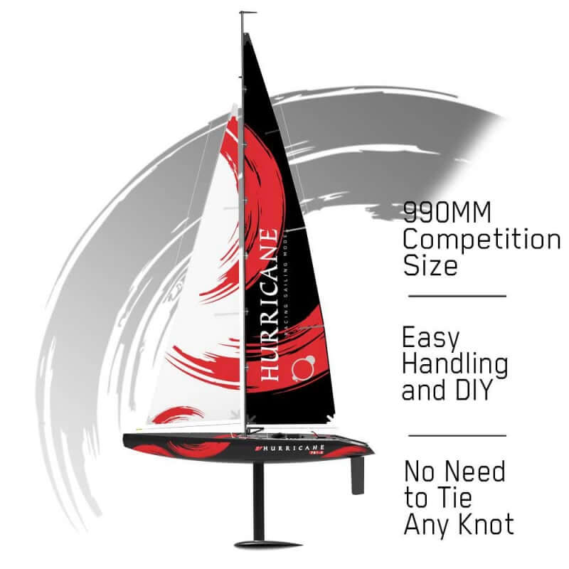 VolantexRC Hurricane RC Sailboat - 1 Meter Waterproof ABS Plastic Hull