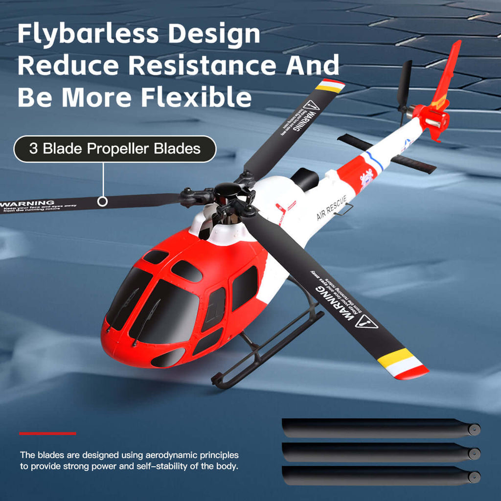 WLtoys K150 Brushless RC Helicopter - AS350 Squirrel Scale 4CH 6-Axis Gyro
