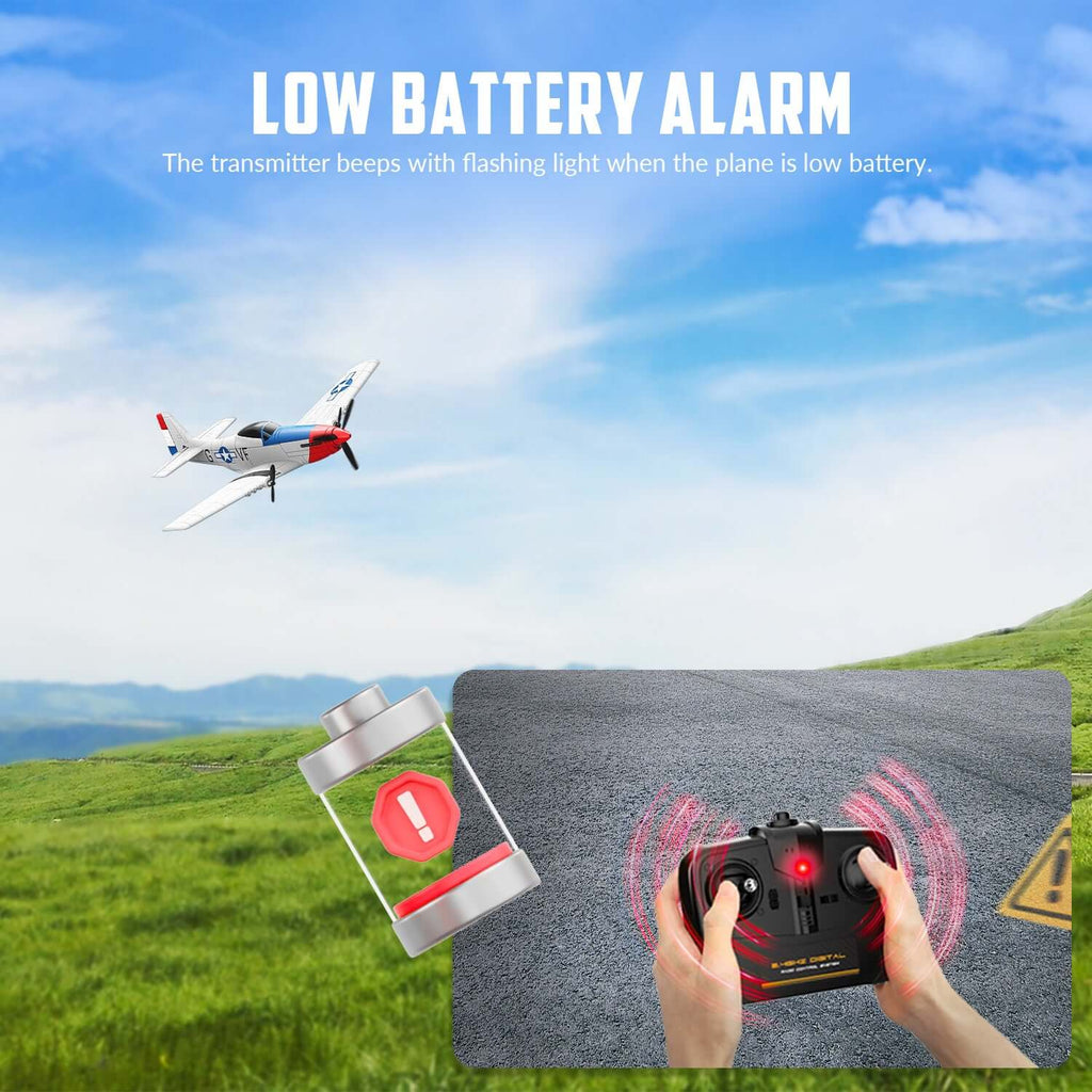 Volantex RC P51D 3CH RTF Airplane with Gyro – Beginner-Friendly RC Plane