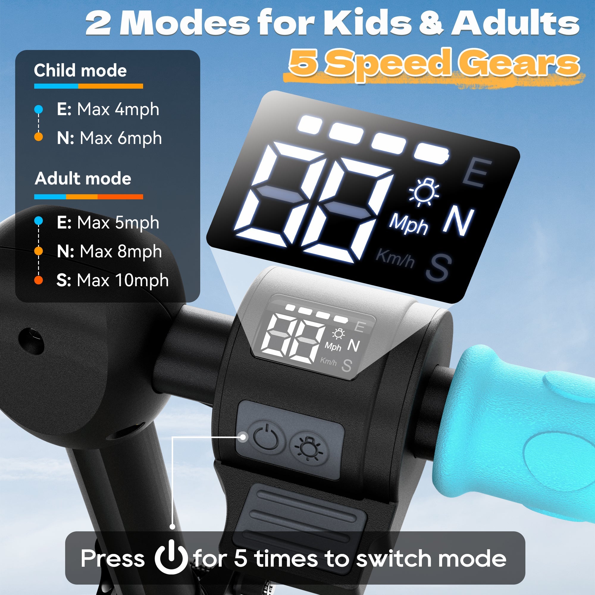 24V Kids 4-Wheel Scooter