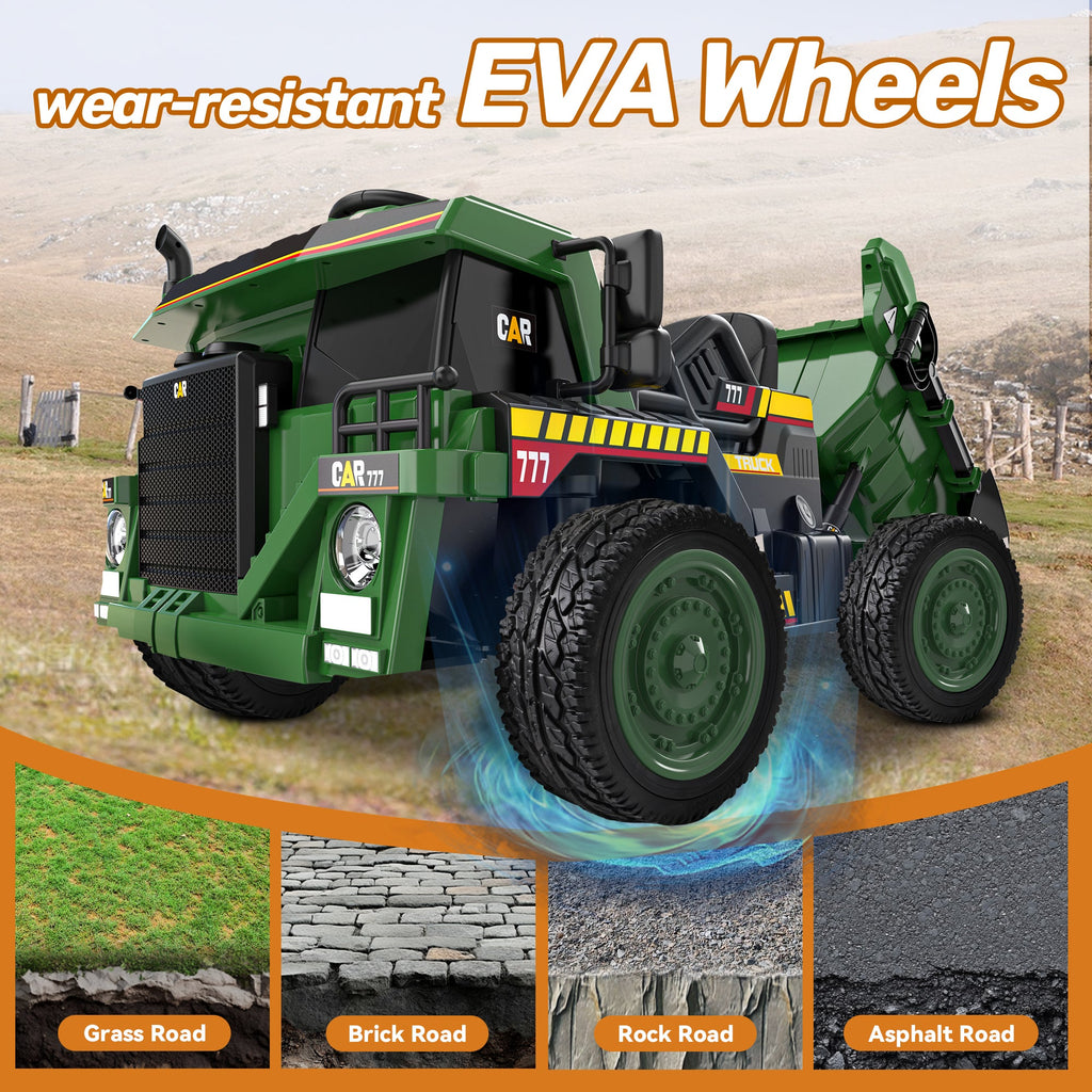 24V Dump Truck Ride-On with EVA tires