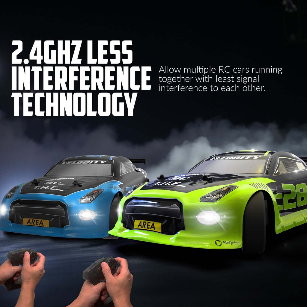 Racent 1/14 Scale High-Speed RC Drift Car with LED Lights