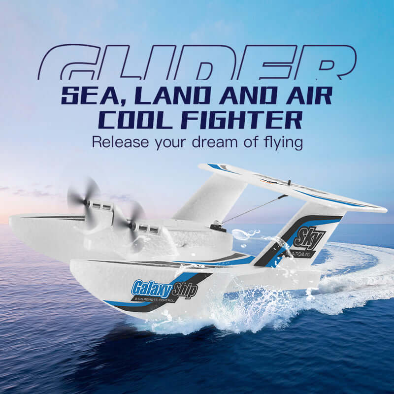 Galaxy Ship KF603 RC Airplane - 3-Channel, Sea, Land & Air, Beginner-Friendly