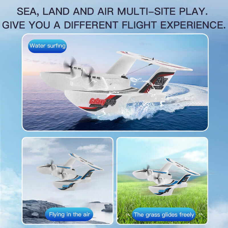 Galaxy Ship KF603 RC Airplane - 3-Channel, Sea, Land & Air, Beginner-Friendly