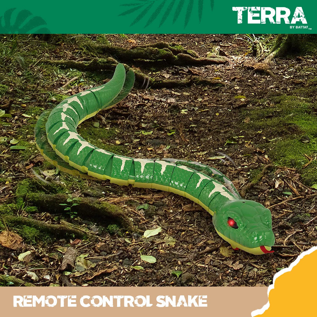 Terra by Battat Remote Control Emerald Tree Boa - Electronic Snake Toy for Kids 6+ - Green - Plastic - Model AN2801Z