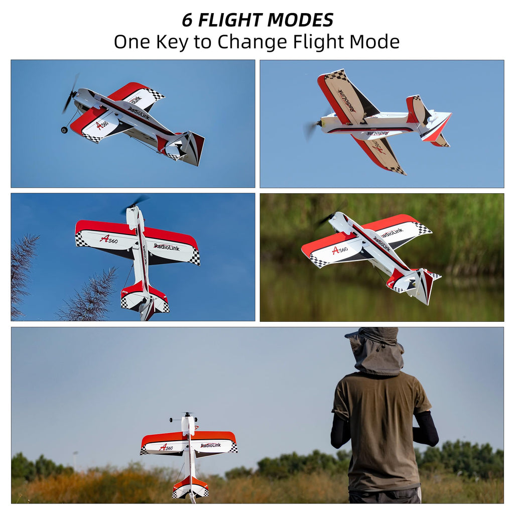 Radiolink Byme-A V2.1 RC Flight Controller - 6 Flight Modes, 4 Channels, Gyro Stabilizer for Stunt & Fixed-Wing Aircraft, Black